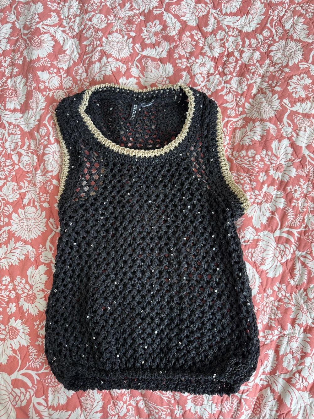 Crochet Black Tank Top